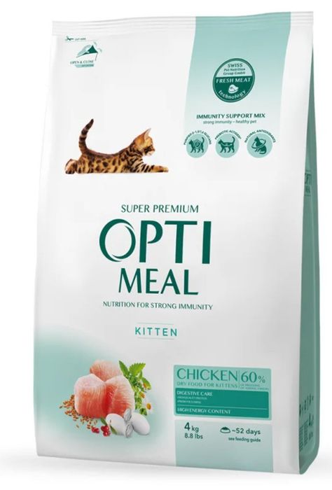 Сухий корм для кошенят Optimeal Kitten з куркою 4 кг