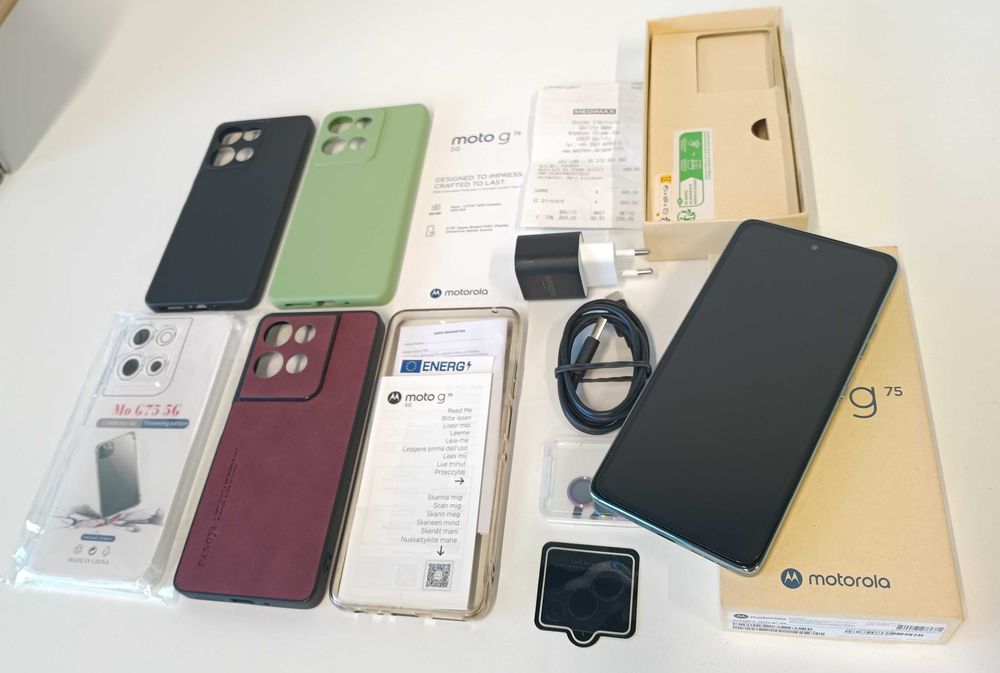 Jak Nowa | Motorola G75 5G 8/256GB | Zielony | Android 16 | VoLTE | Dodatki