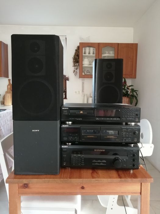 Zestaw stereo Sony str-de135, tc-we450, cdp-311 + kolumny ss-e 215 v