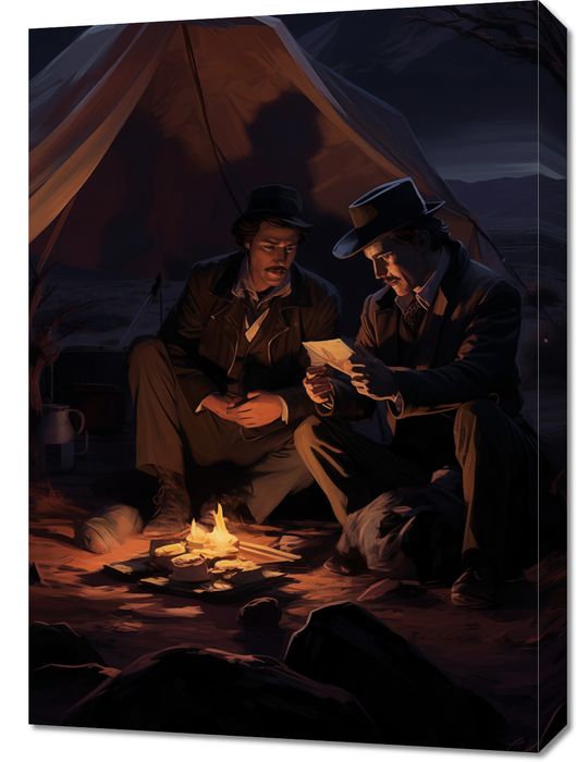 Obraz 50x70cm Dziki Zachód Nocną Porą