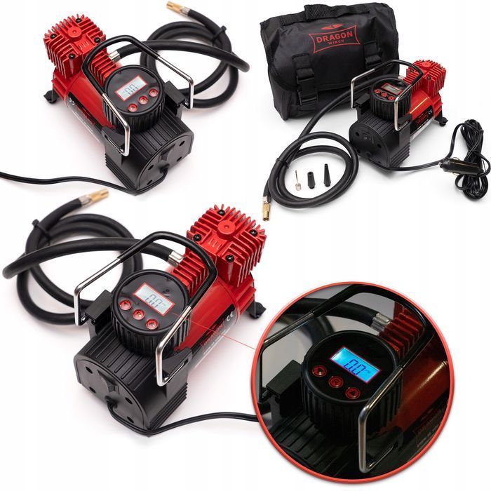 KOMPRESOR SAMOCHODOWY 12V Dragon Winch pompka sprężarka mini