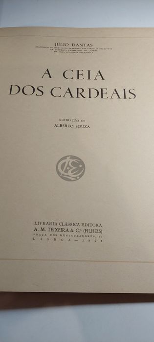 A Ceia dos Cardeais - Julio Dantas (1951, Livraria Clássica)
