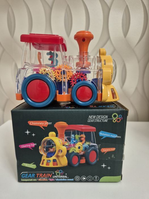 Музичний дитячий паровозик/світиться в темряві/прозорий