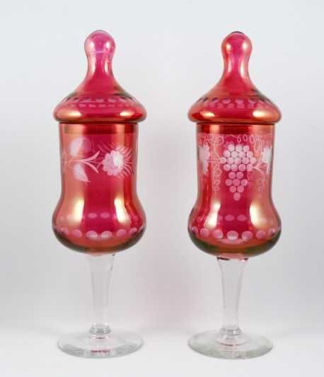 Par de Candeeiros de Mesa em Vidro