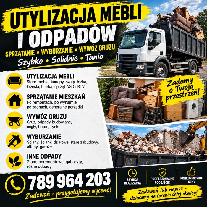 Opróżnianie mieszkań,piwnic i lokali-wywóz i sprzątanie
