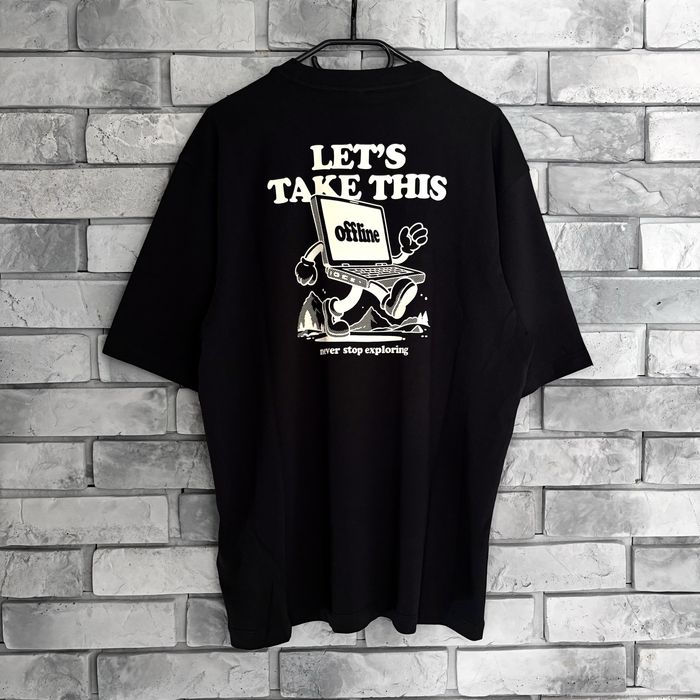 Koszulka t-shirt the north face tnf logo tee czarna black never stop exploring oversized offline boxy góry