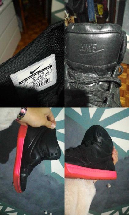 Air force pretos e rosa da Nike