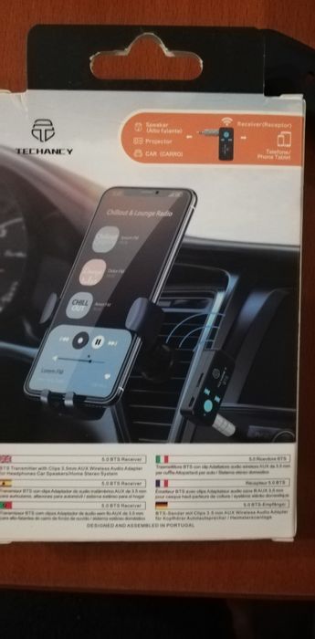 Receptor de Bluetooth com entrada Jack 3.5 e cartão de memoria