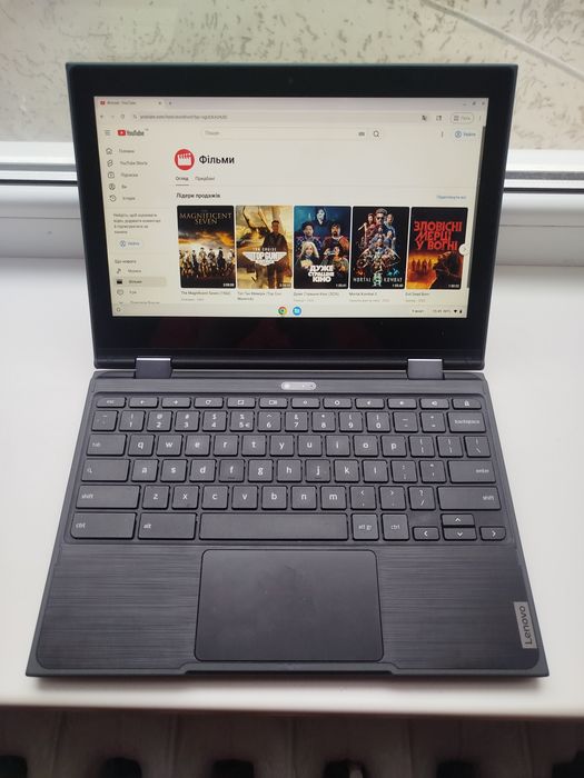 Сенсорний Нетбук Lenovo 300e 4ядра Трансформер 360 Батарея 6-8 годин