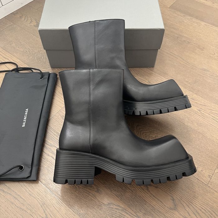Balenciaga Trooper Boots Leather large square toe/40-45/Преміум якість