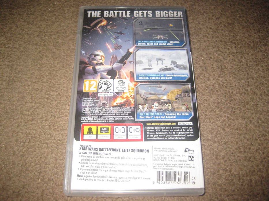 Jogo para a PSP "Star Wars Battlefront: Elite Squadron" Completo!