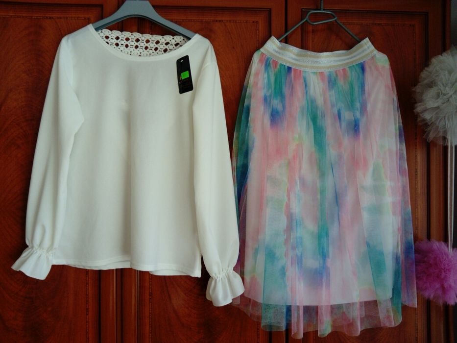 Super dres bluza cekiny serce M