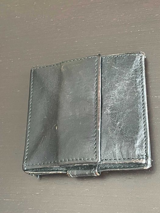 Porta-moedas carteira pequena em pele genuína