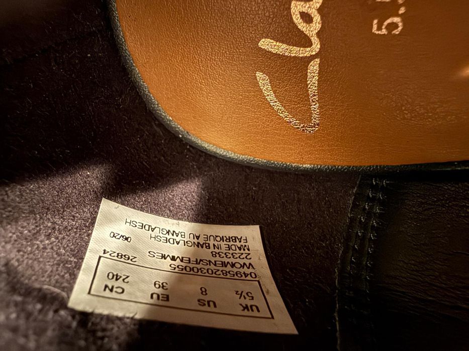 Czółenka Clarks skórzane granatowe nowe 39