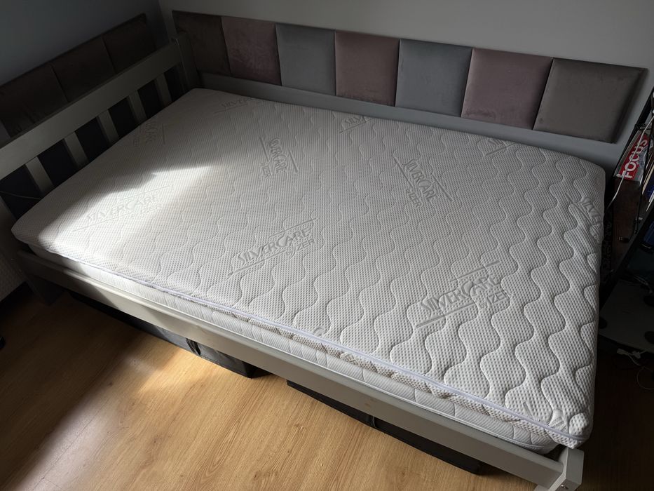 Topper 120×200 cm – 5 cm – lateks + pianka HR – stan bardzo dobry