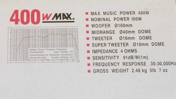 Colunas Automovel 16cm_17cm 400W Novas