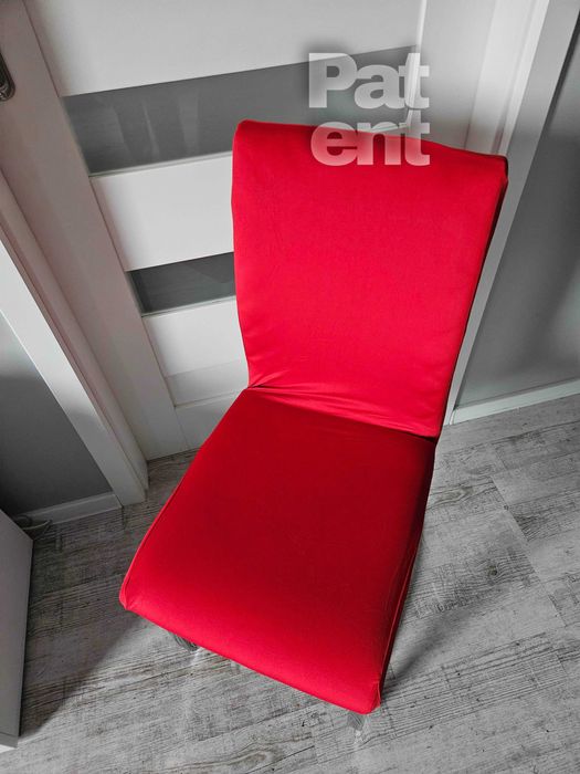 Pokrowce na krzesła elastyczne 4 sztuki czerwone komplet zestaw