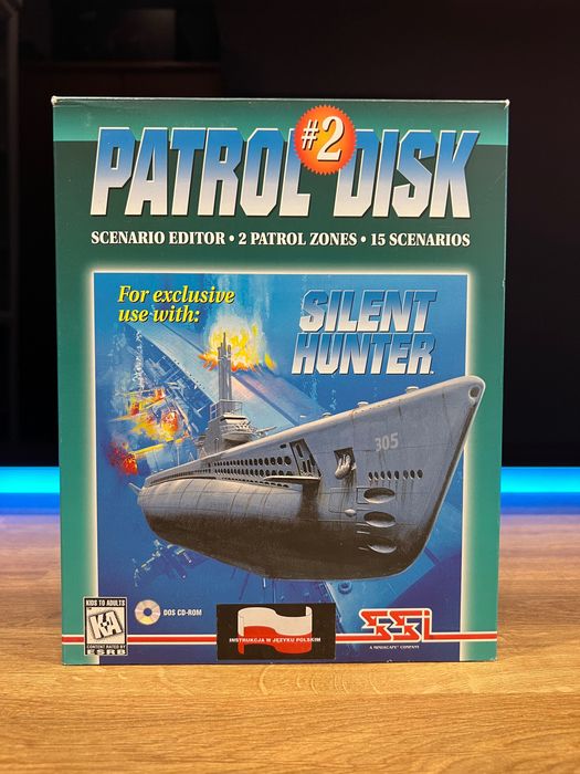 Silent Hunter Patrol Disk #2 (PC PL 1996) BIG BOX premierowe wydanie