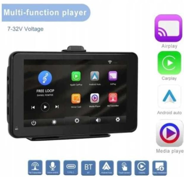 Stacja Odtwarzacz multimedialny radio T55 carplay kaxruo
