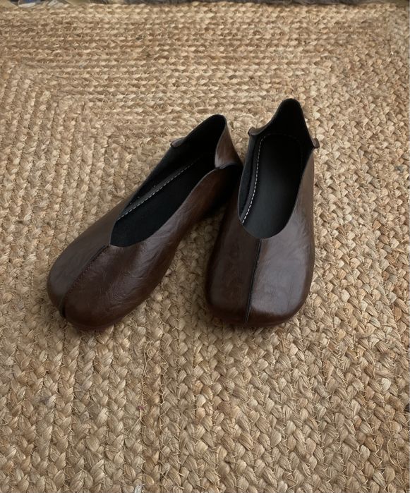 Анатомічні шкіряні балетки