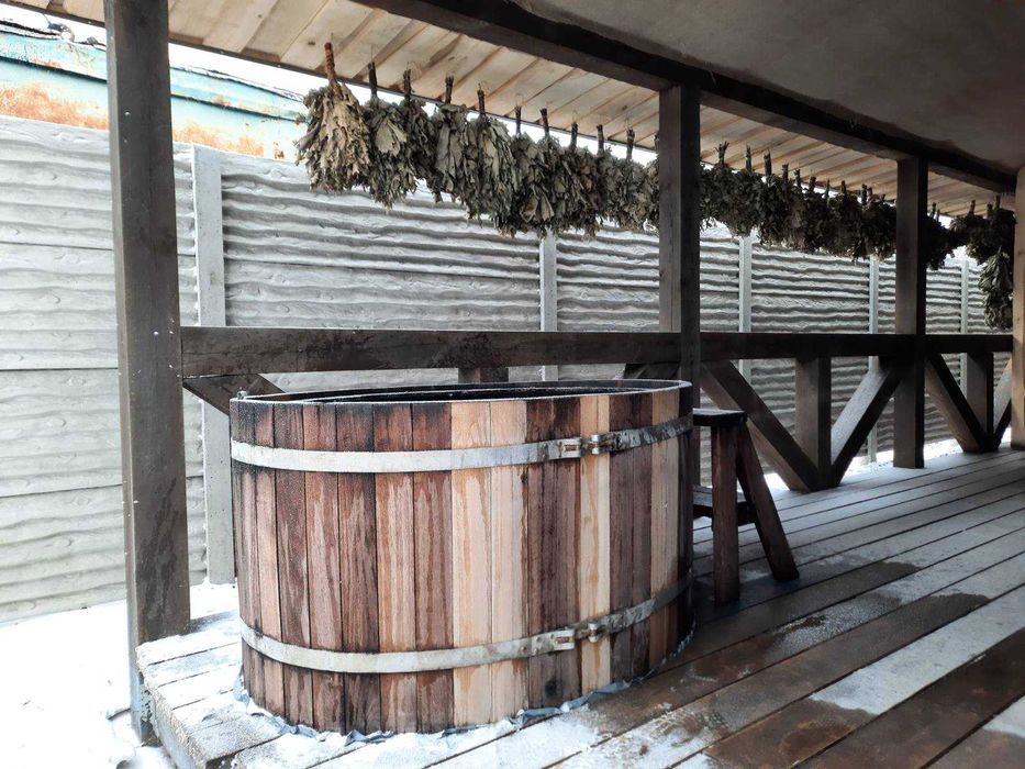 Лазня на дровах . Бортничі.