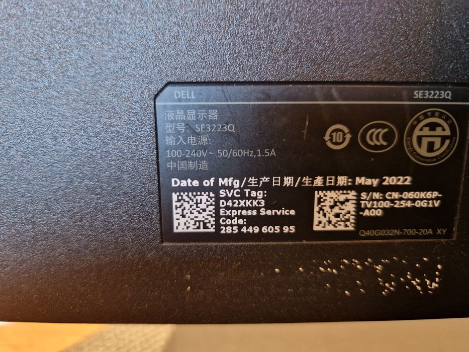 Monitor Dell 32 cale model  SE3223Q super stan