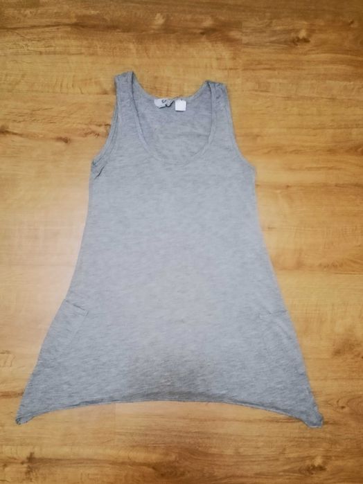 Bawełniany luźny podkoszulek z kieszeniami