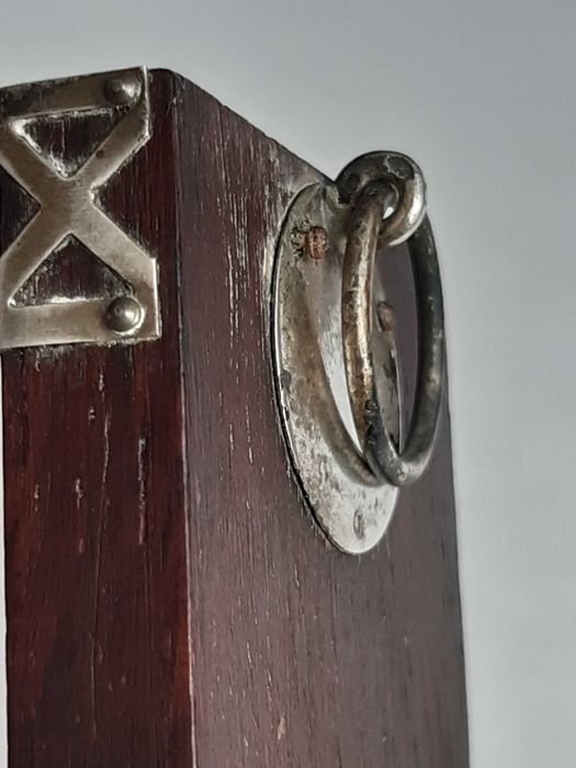 Crucifixo em prata e pau santo (Portugal) 1900's