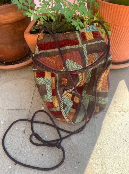 Bolsa de ombro Erda Tapeçaria motivos geométricos