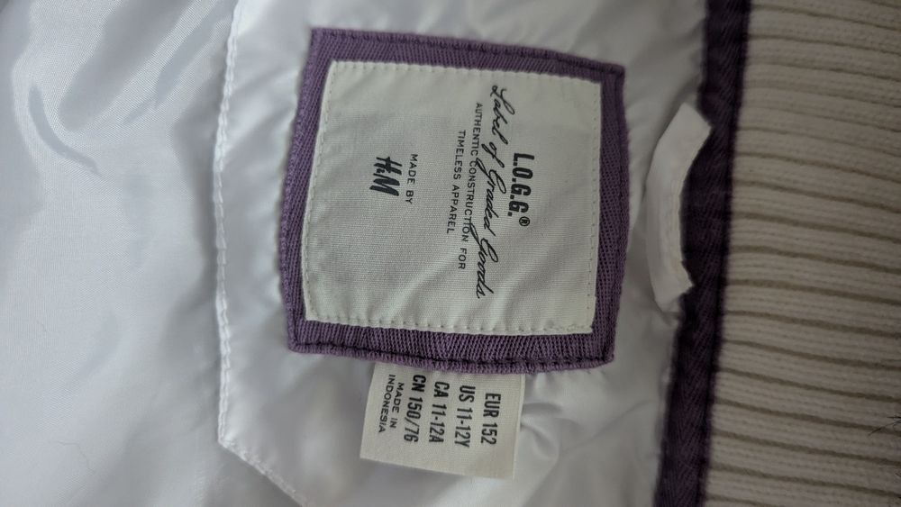 Bezrękawnik biały z kapturem H&M 12 lat, r. 152