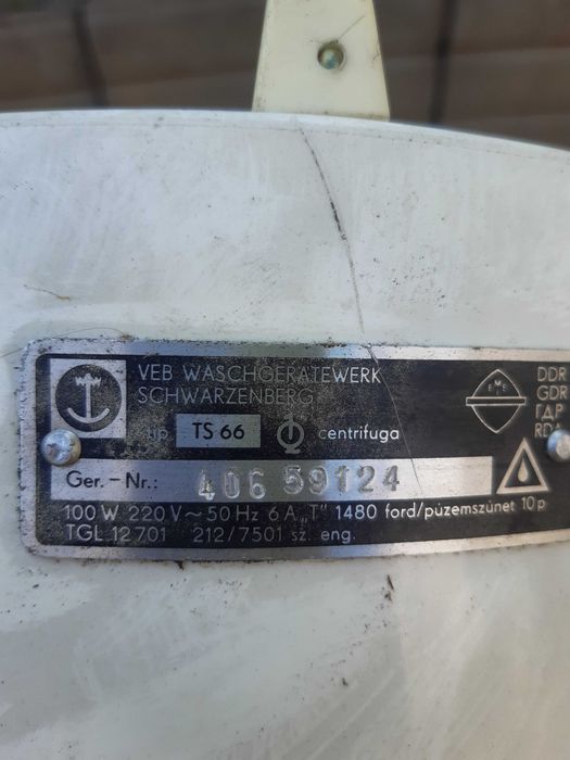 Wirówka DDR  ,TS 66