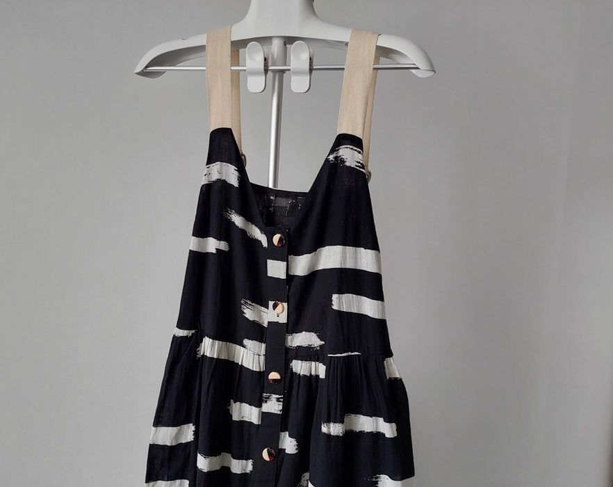 Asos kontrastowa bawełniana sukienka XS