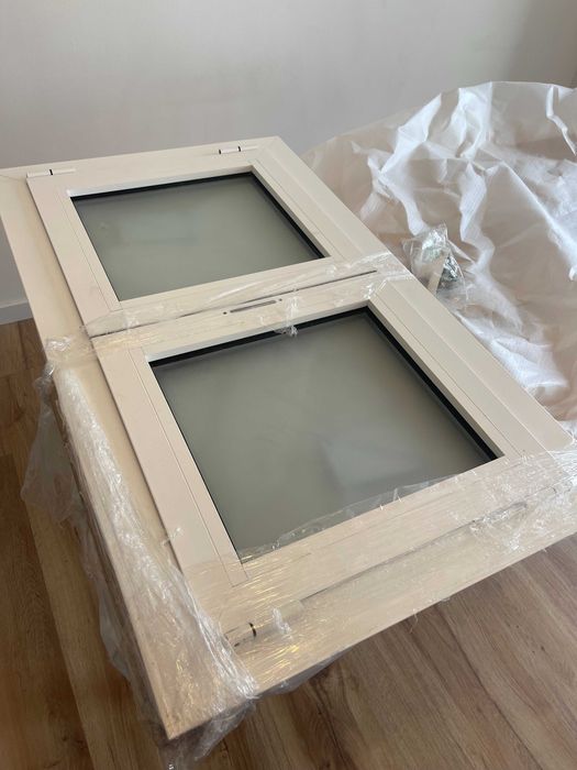 Janela Alumínio Branco com Vidro Duplo – 113,5 x 67 cm