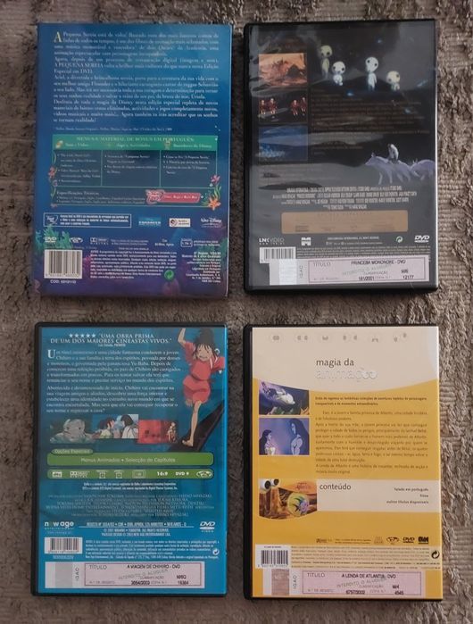 04 dvds animação