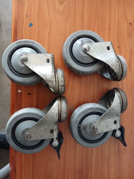 4 rodas para adaptar carrinho ou movel