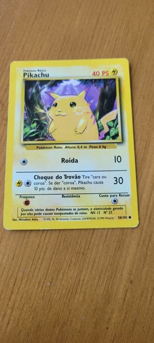 Cartas pokemon oficiais antigas