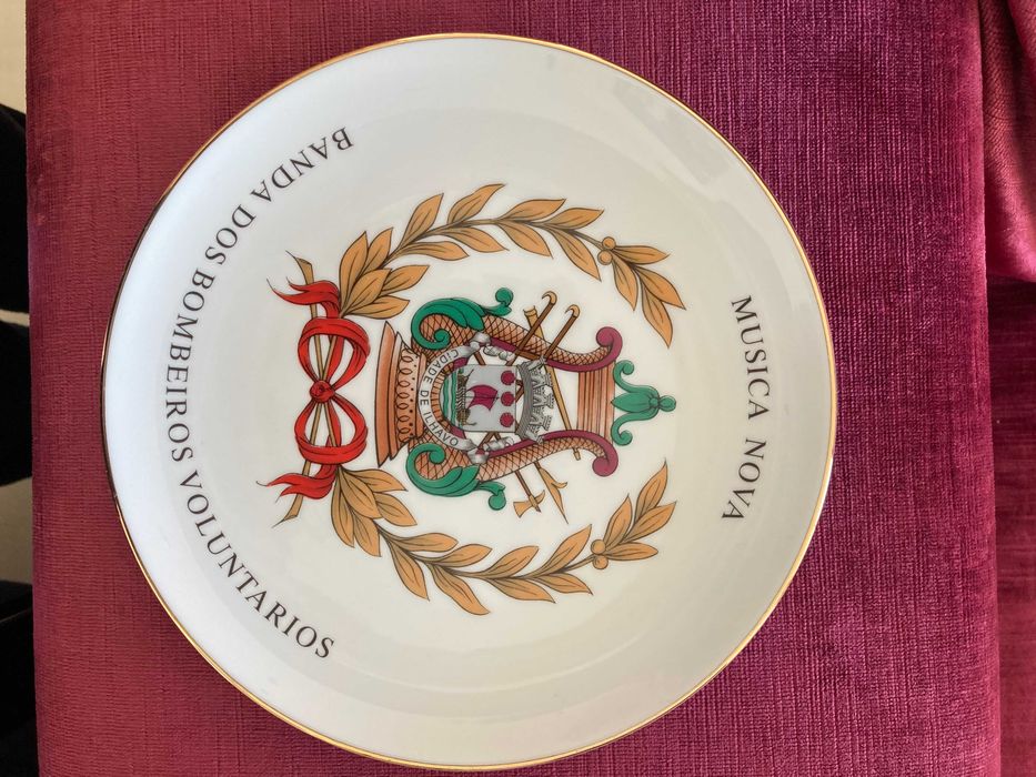 Prato porcelana Vista Alegre Banda Bombeiros V Ílhavo
