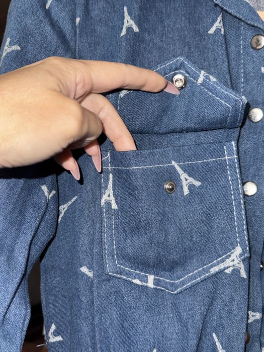 Лжинсове плаття з рукавом. Розмір S