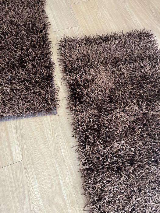 2 Tapetes de fios castanhos 112cmx65cm