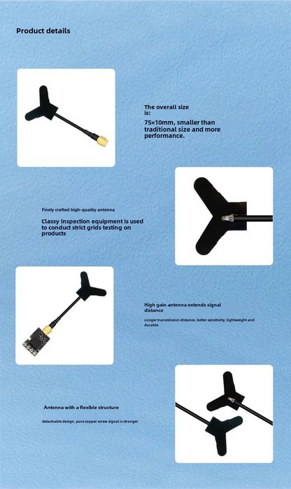 Антена для FPV  SMA 3.3 Ghz RHCP 4-7dBi 100мм VTX VRX для сканеру дрон