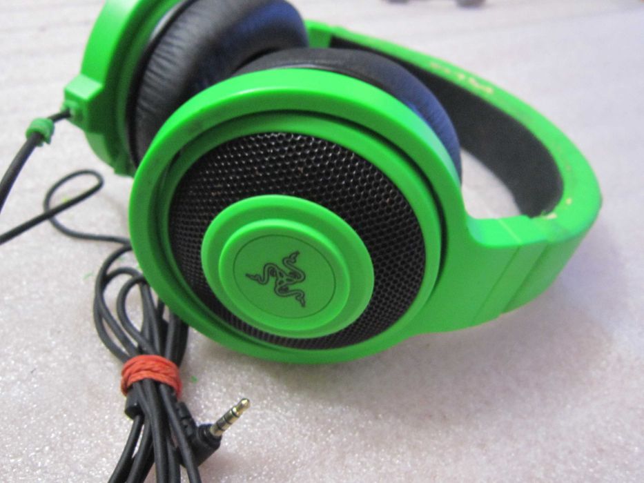 Słuchawki nauszne przewodowe Razer Kraken Green sprawne 5