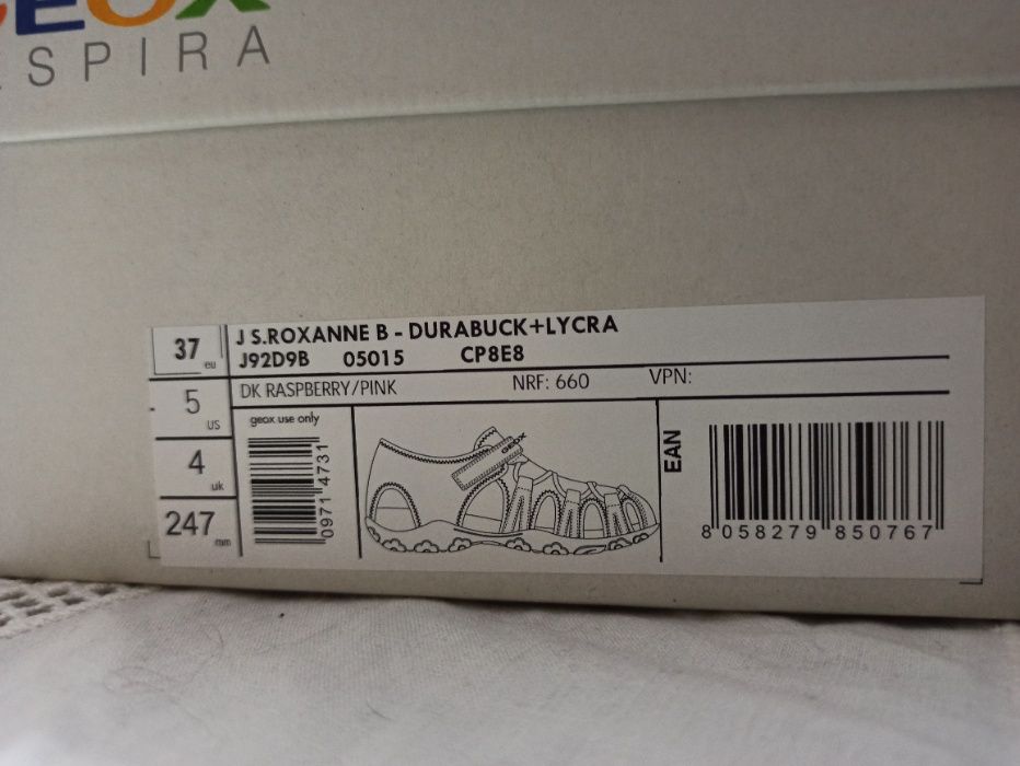 Sandálias Menina/Senhora Geox Jr Roxanne N.37 (Novas na caixa)