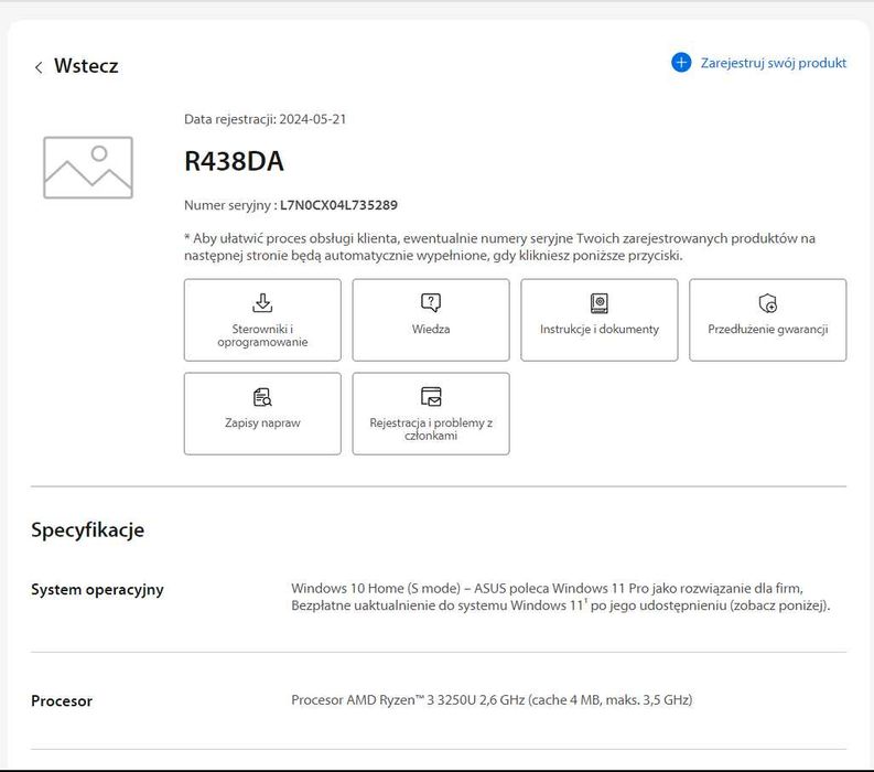 Notebook ASUS VivoBook X421DAP_R438DA (czarny)