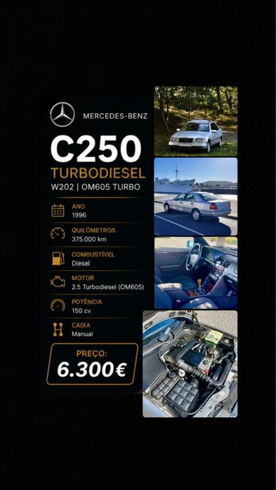 Mercedes-Benz C250 Turbodiesel W202  | OM605 Turbo