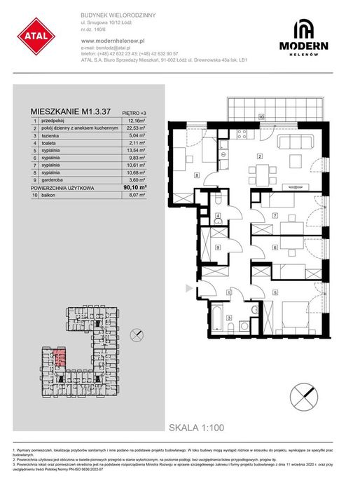 5-pokojowe mieszkanie 90m2 + balkon