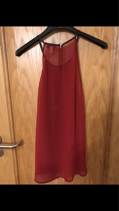 Top glamour vermelho