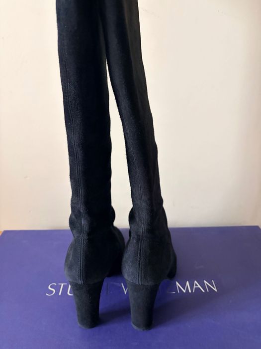 Kozaki za kolano Stuart Weitzman Highland  Boots Black