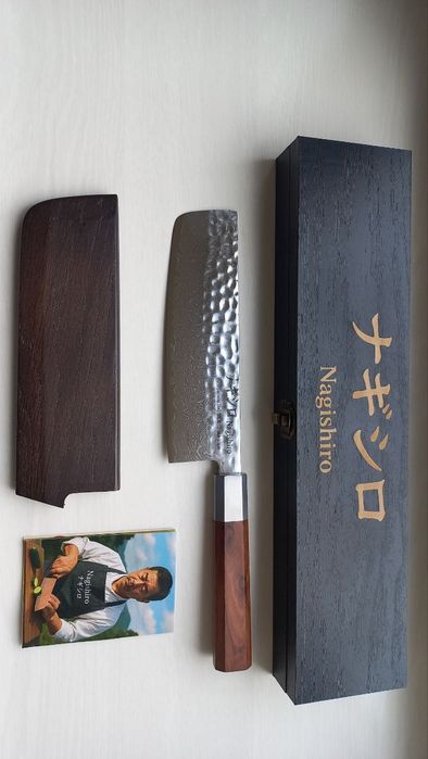 Японский кухонный нож Киритсуке VG10, 67 слоёв, ножны, ручная работа