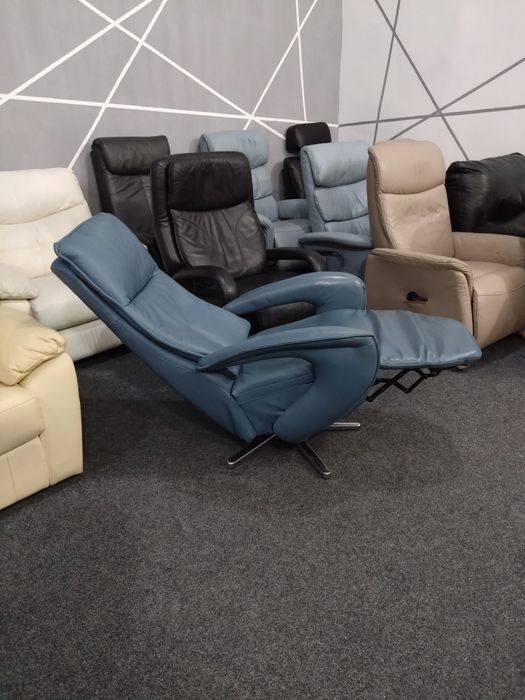 Шкіряне крісло реклайнер розкладне кожаное кресло раскладное в диван