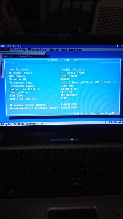 Продам Hp Compag 6720s